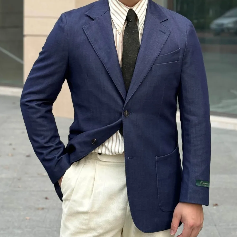 British Men Blazer Hombre Fashion Denim Blue Blazer Homme Suit Jacket Chaqueta Hombre Formal Trendy Men Blazer Masculino Jacket
British Men Blazer Hombre Fashion Denim Blue Blazer Homme Suit Jacket Chaqueta Hombre Formal Trendy Men Blazer Masculino Jacket