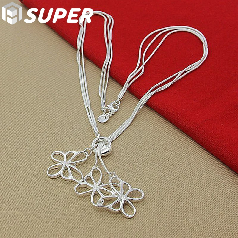 925 Sterling Silver Three Snake Chain Butterfly Necklace For Women Wedding Engagement Fashion Jewelry
925 Sterling Silver Three Snake Chain Butterfly Necklace For Women Wedding Engagement Fashion Jewelry