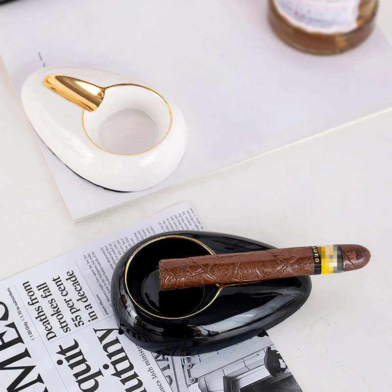 Cigar Ashtray Fashion Portable Cigar Smoking Accessories Single Slot Ceramic Cigar Ashtray Gift for Boyfriend Husband
Cigar Ashtray Fashion Portable Cigar Smoking Accessories Single Slot Ceramic Cigar Ashtray Gift for Boyfriend Husband