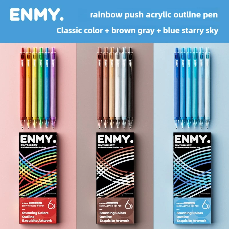 ENMY 48/10 цветов акриловая гелевая ручка цвета радуги, не размазывающаяся, не выпускает, тонкий наконечник, 0,6 мм, художественная ручка, офисные школьные принадлежности, канцелярские принадлежности
ENMY 48/10 цветов акриловая гелевая ручка цвета радуги, не размазывающаяся, не выпускает, тонкий наконечник, 0,6 мм, художественная ручка, офисные школьные принадлежности, канцелярские принадлежности