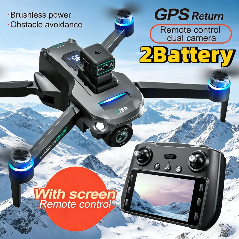 S159 GPS Drone, 8K HD Dual Camera Drone, Professional 360° Obstacle Avoidance, Brushless Motor Foldable Quadcopter with Built-in Screen, 5G WiFi FPV Remote Control Drone, Outdoor Flying Toy for Adults & Kids
S159 GPS Drone, 8K HD Dual Camera Drone, Professional 360° Obstacle Avoidance, Brushless Motor Foldable Quadcopter with Built-in Screen, 5G WiFi FPV Remote Control Drone, Outdoor Flying Toy for Adults & Kids
