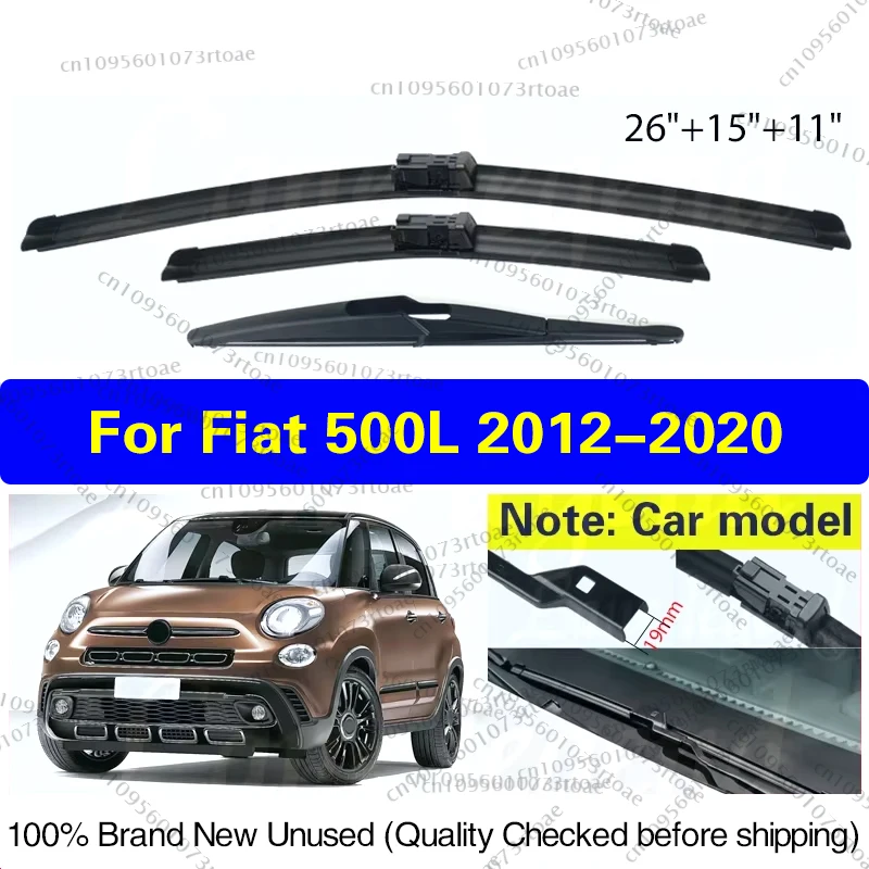 3PCS Car Wiper For Fiat 500L 2012 - 2020 Front Rear Windshield Windscreen Wiper Blade Rubber Car Accessories 2018 2019 26"15"11"
3PCS Car Wiper For Fiat 500L 2012 - 2020 Front Rear Windshield Windscreen Wiper Blade Rubber Car Accessories 2018 2019 26"15"11"