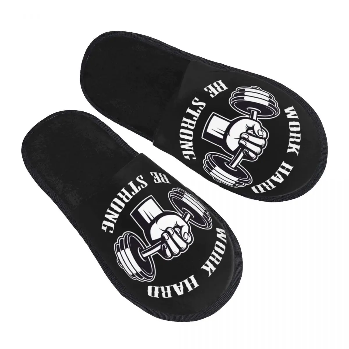 Custom Work Hard Be Strong Gym Motivational Quote House Slippers Cozy Memory Foam Bodybuilding Workout Slip On Bedroom Shoes
Custom Work Hard Be Strong Gym Motivational Quote House Slippers Cozy Memory Foam Bodybuilding Workout Slip On Bedroom Shoes