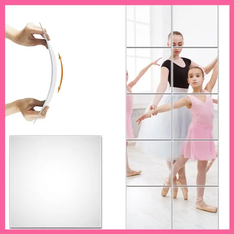 HOT-4 Pieces Self Adhesive Non-Glass Mirror Slim Flexible DIY Wall Decoration Mirror For Family Bedroom Closet Bathroom Durable
HOT-4 Pieces Self Adhesive Non-Glass Mirror Slim Flexible DIY Wall Decoration Mirror For Family Bedroom Closet Bathroom Durable