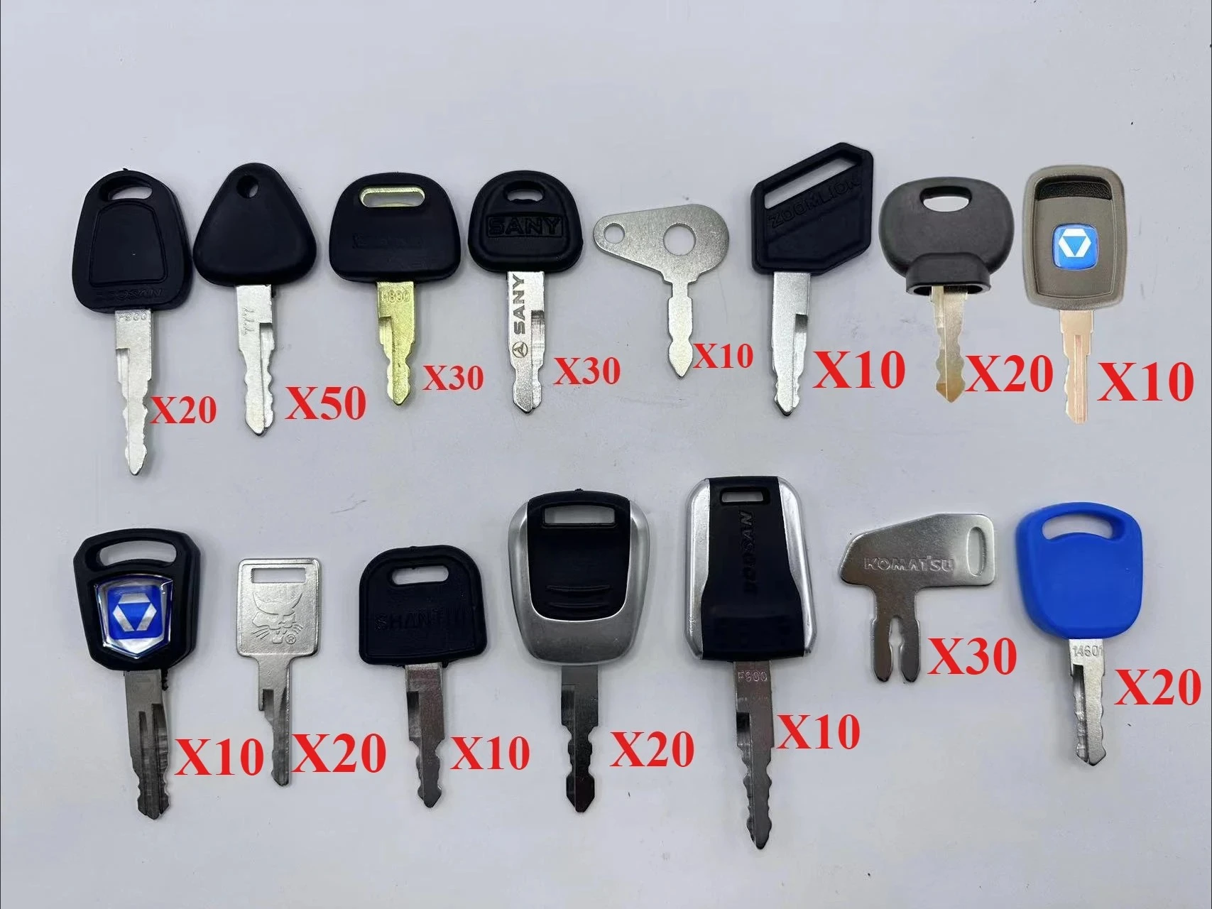 300PCS Excavator Keys for Bobcat XCMG Sany for Komatsu for Doosan for H800 777 Key High Quality
300PCS Excavator Keys for Bobcat XCMG Sany for Komatsu for Doosan for H800 777 Key High Quality