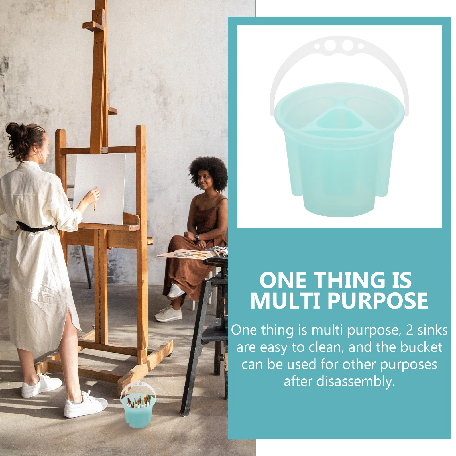 2pcs Wash Brush Bucket Plastic Painting Buckets For Artists Smooth Handle Mix Color Easy Clean Durable Art Tools Painting 
2pcs Wash Brush Bucket Plastic Painting Buckets For Artists Smooth Handle Mix Color Easy Clean Durable Art Tools Painting