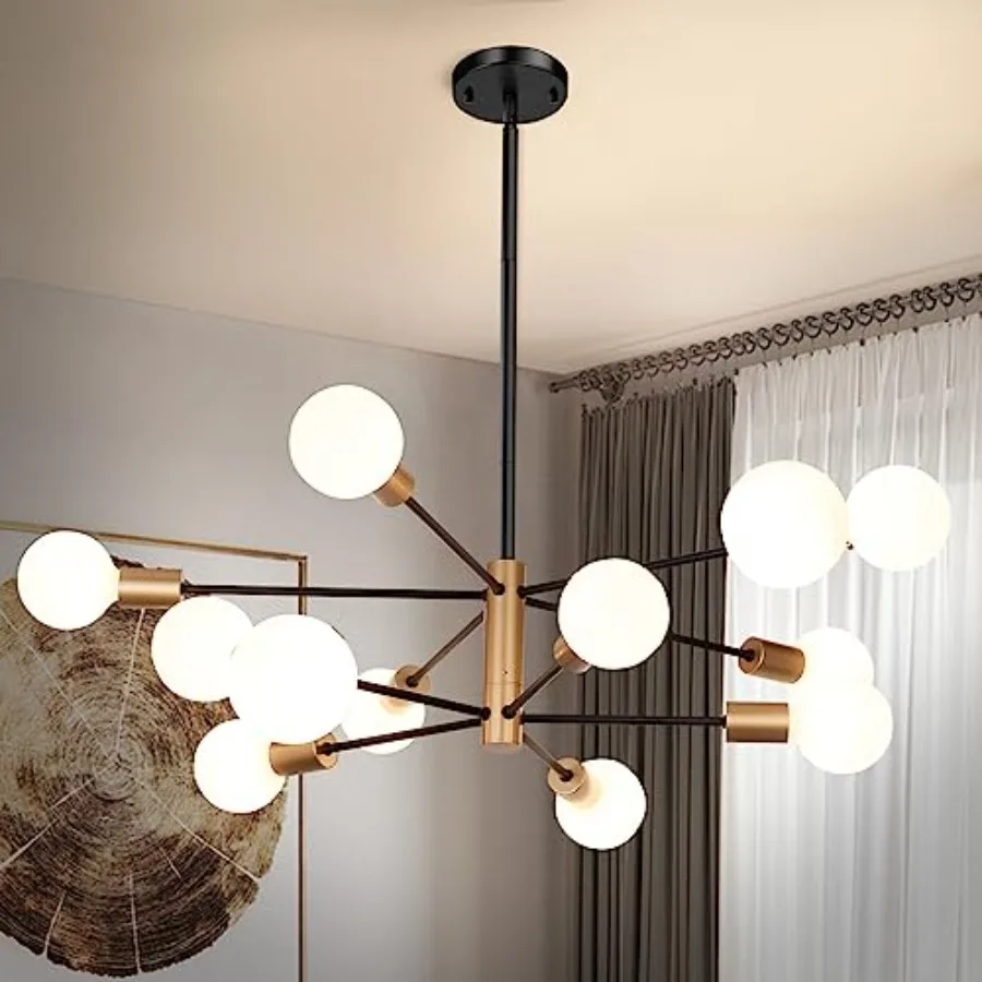 Sputnik Chandelier Black and Gold Chandeliers Pendant Lighting Modern Farmhouse Dinning Room Light Fixture Mid Century Brass He
Sputnik Chandelier Black and Gold Chandeliers Pendant Lighting Modern Farmhouse Dinning Room Light Fixture Mid Century Brass He