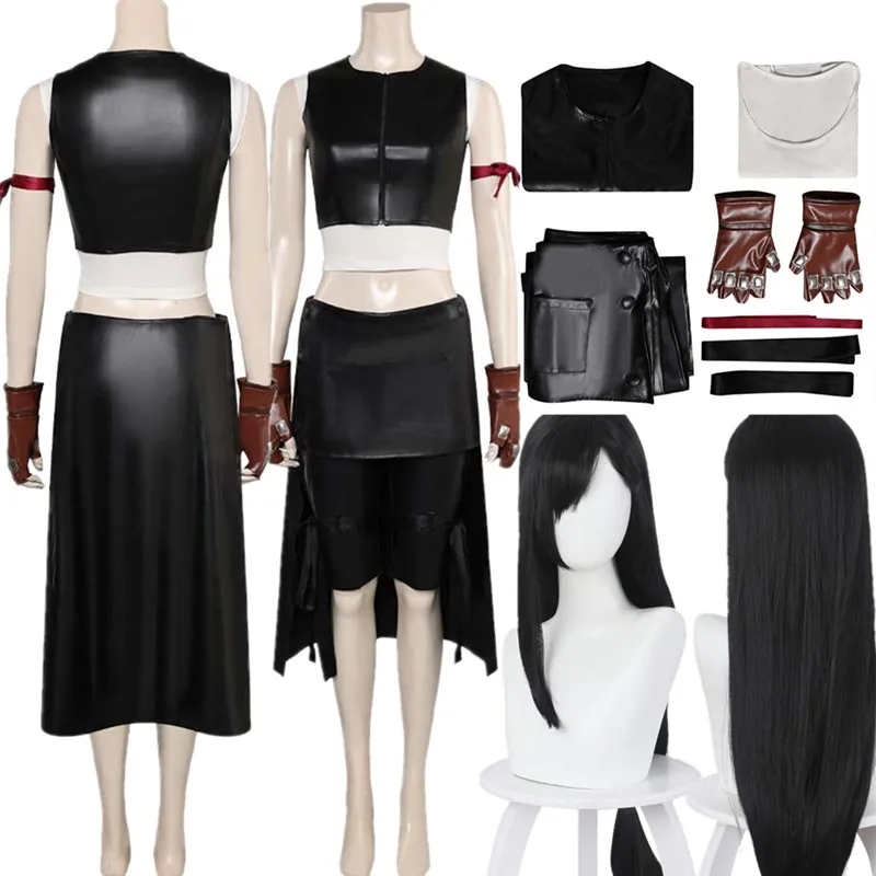 Костюм для косплея Tifa Lockhart для взрослых, Фэнтезийный жилет, брюки, парики, серьги, перчатки, наряды на Хэллоуин, карнавал, искусственная кожа, Маскировочный костюм
Костюм для косплея Tifa Lockhart для взрослых, Фэнтезийный жилет, брюки, парики, серьги, перчатки, наряды на Хэллоуин, карнавал, искусственная кожа, Маскировочный костюм