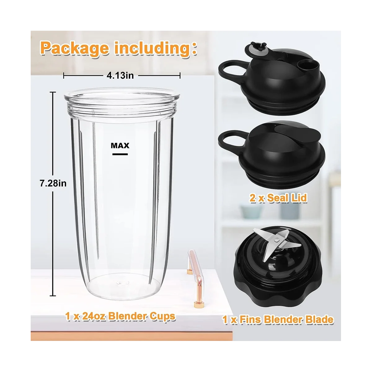 24Oz Cup Pro 1000 Blender Blade for - Combo Pro 1000 and Select 1200 1000W Blender Motor Base
24Oz Cup Pro 1000 Blender Blade for - Combo Pro 1000 and Select 1200 1000W Blender Motor Base