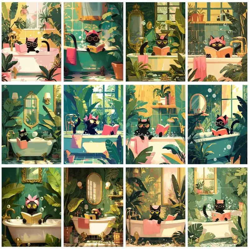 CHENISTORY Coloring By Numbers Black Cat Bathing Drawing On Canvas HandPainted Art Gift DIY Pictures By Number Plant Kits Home D
CHENISTORY Coloring By Numbers Black Cat Bathing Drawing On Canvas HandPainted Art Gift DIY Pictures By Number Plant Kits Home D