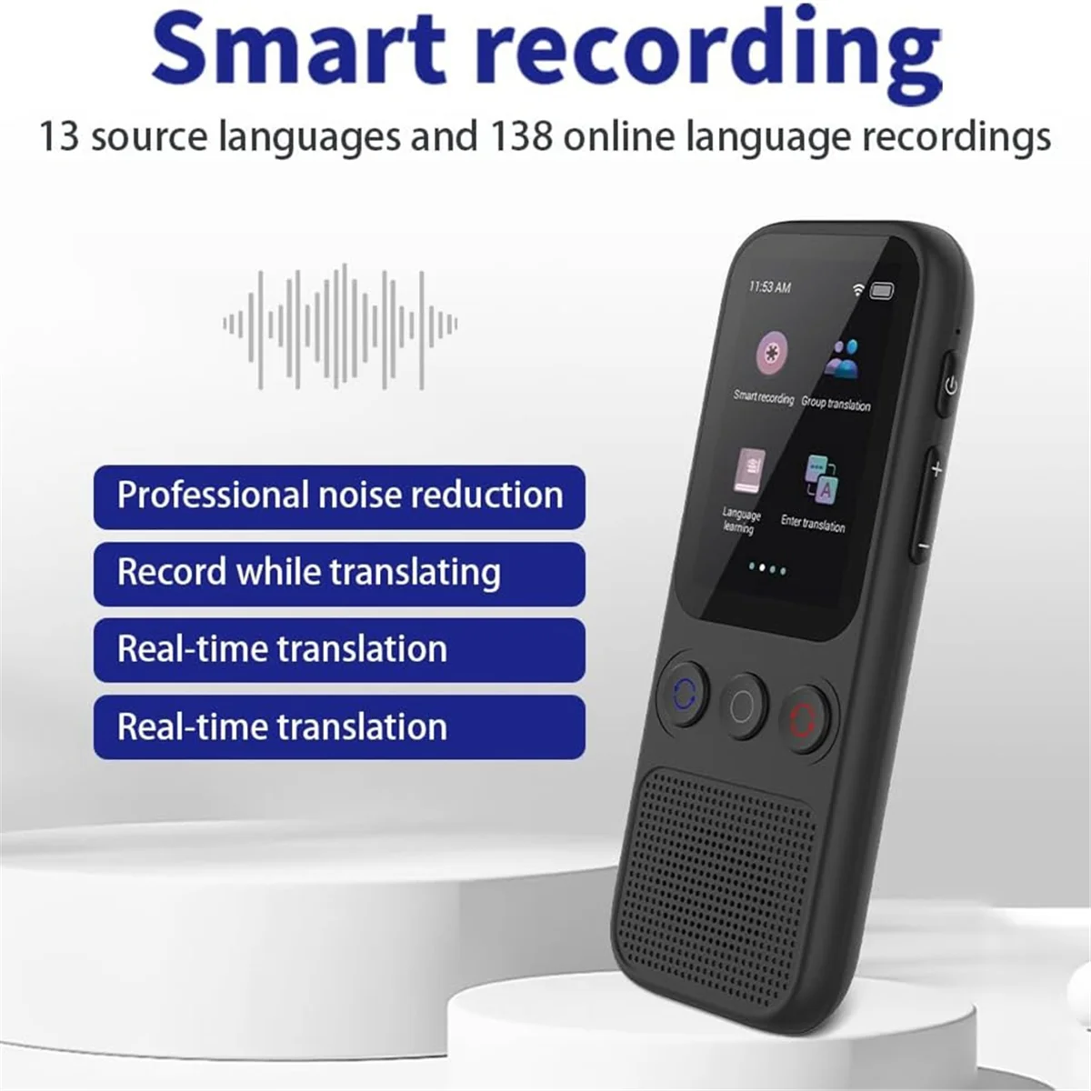 Language Translator Device,138 Languages Instant Offline Voice Translator,Voice Translator for Travel Business LearningJAS
Language Translator Device,138 Languages Instant Offline Voice Translator,Voice Translator for Travel Business LearningJAS