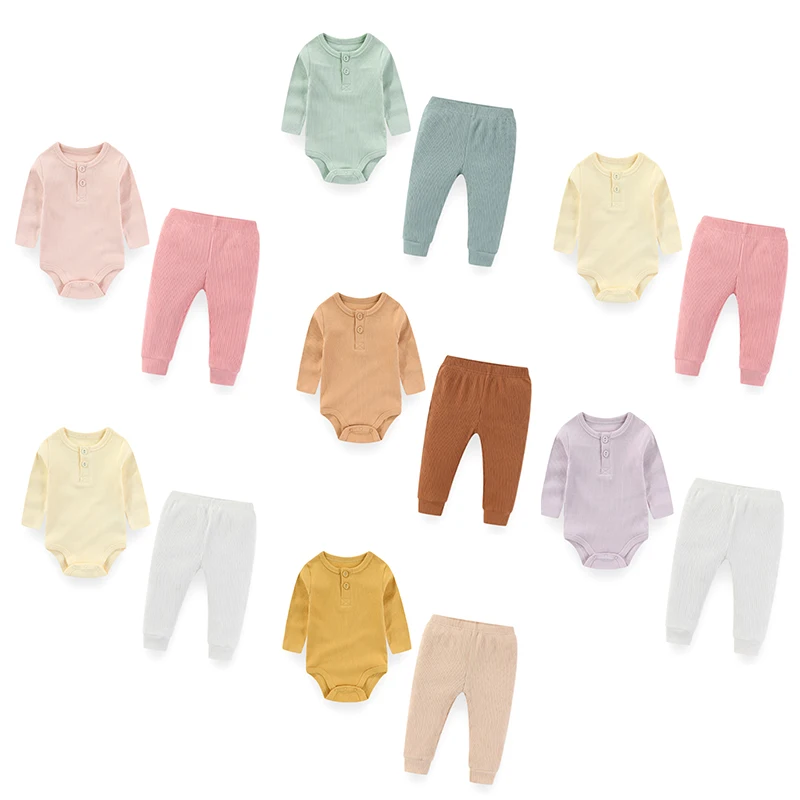 Unisex Baby Pure Color Outfit 2-Piece Set Long Sleeve Bodysuits+Pants 0-24 Months Infant Clothing Simple Onesies Trousers
Unisex Baby Pure Color Outfit 2-Piece Set Long Sleeve Bodysuits+Pants 0-24 Months Infant Clothing Simple Onesies Trousers