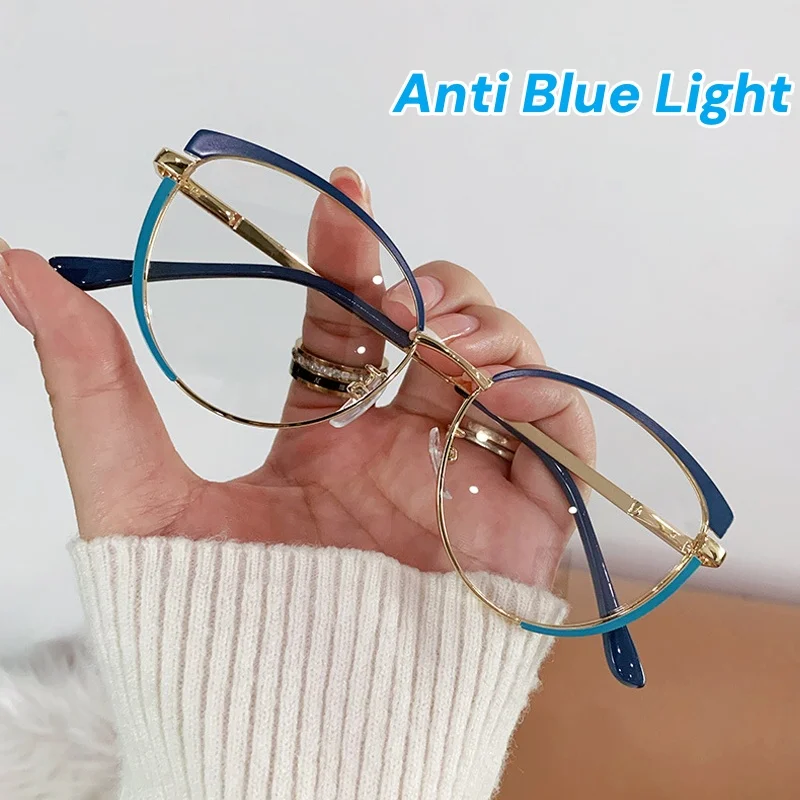 Vintage Anti Blue Light Glasses Women Fashion Cat Eye Triangle Metal Frame Sunglasses New Trend Eye Protection Spectacles
Vintage Anti Blue Light Glasses Women Fashion Cat Eye Triangle Metal Frame Sunglasses New Trend Eye Protection Spectacles