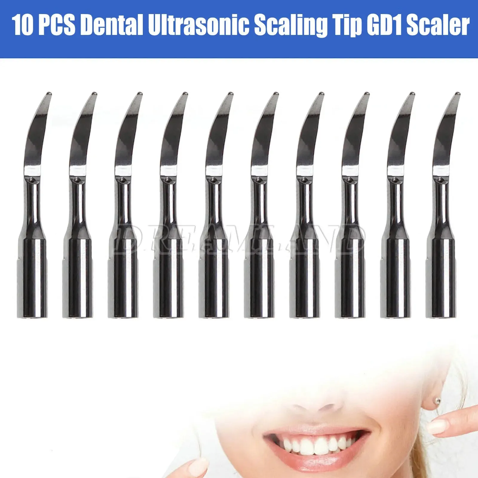 10PCS Dental Ultrasonic Scaler Tips Scaling Tip GD1 Fit DTE Satelec Handpiece
10PCS Dental Ultrasonic Scaler Tips Scaling Tip GD1 Fit DTE Satelec Handpiece