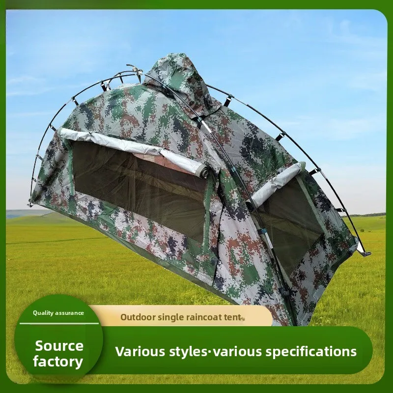 Solo Raincoat Style Tent Waterproof Thickened Portable Camping Outdoor Colorful Camping Equipment Tent Camping Beach Tent
Solo Raincoat Style Tent Waterproof Thickened Portable Camping Outdoor Colorful Camping Equipment Tent Camping Beach Tent
