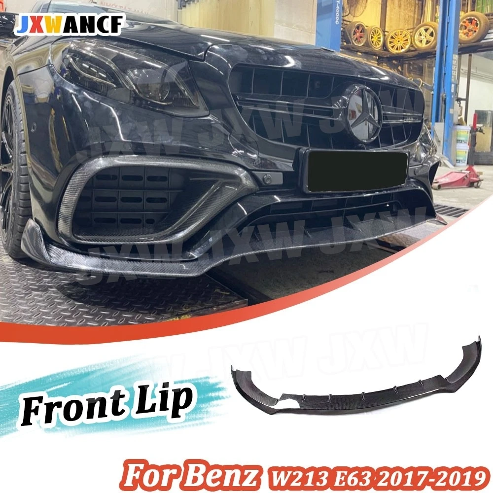 JXWANCF For B Style E Class Carbon Fiber Front Bumper Lip Spoiler Splitters For Benz W213 E63 for AMG 2017-2019
JXWANCF For B Style E Class Carbon Fiber Front Bumper Lip Spoiler Splitters For Benz W213 E63 for AMG 2017-2019
