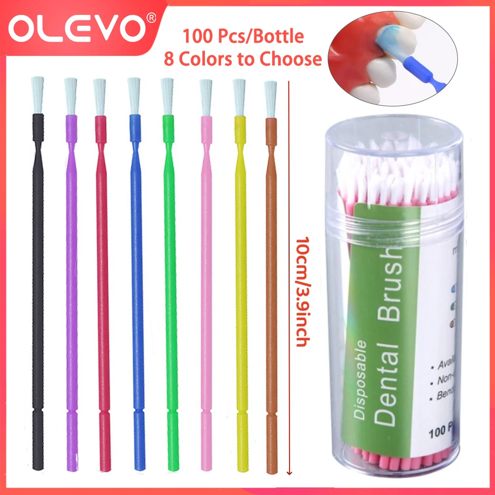 OLEVO 100Pcs/Bottle Dental Microbrush Applicators Disposable Micro Brush Bendable Long Shank Dentistry Teeth Whitening Materials
OLEVO 100Pcs/Bottle Dental Microbrush Applicators Disposable Micro Brush Bendable Long Shank Dentistry Teeth Whitening Materials