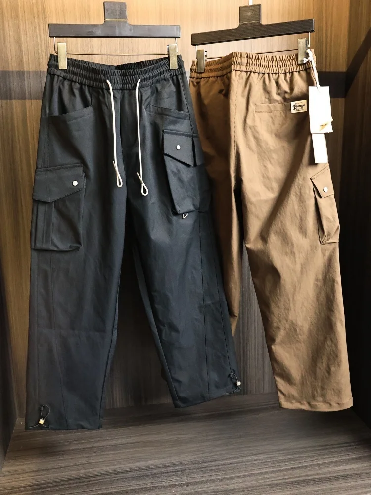 Retro Japanese Style Workwear Casual Pants for Men Spring Season Loose Straight Leg Trousers with Large Pockets Fashionable
Retro Japanese Style Workwear Casual Pants for Men Spring Season Loose Straight Leg Trousers with Large Pockets Fashionable
