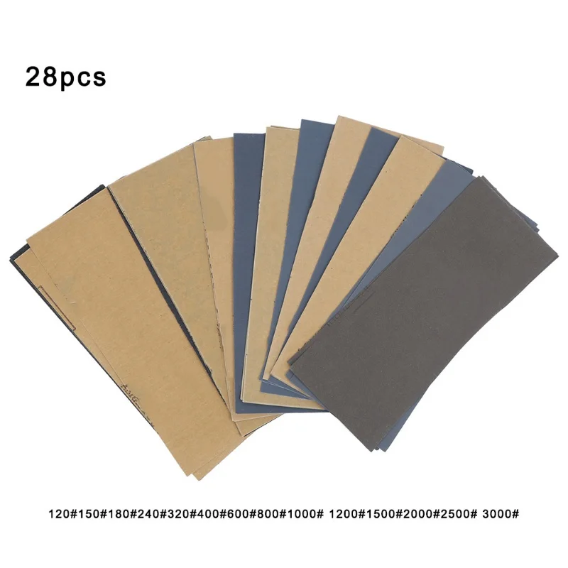28pcs 120#-3000# Sandpaper Grinding Polishing Sanding Abrasive Paper Sheets Set
28pcs 120#-3000# Sandpaper Grinding Polishing Sanding Abrasive Paper Sheets Set