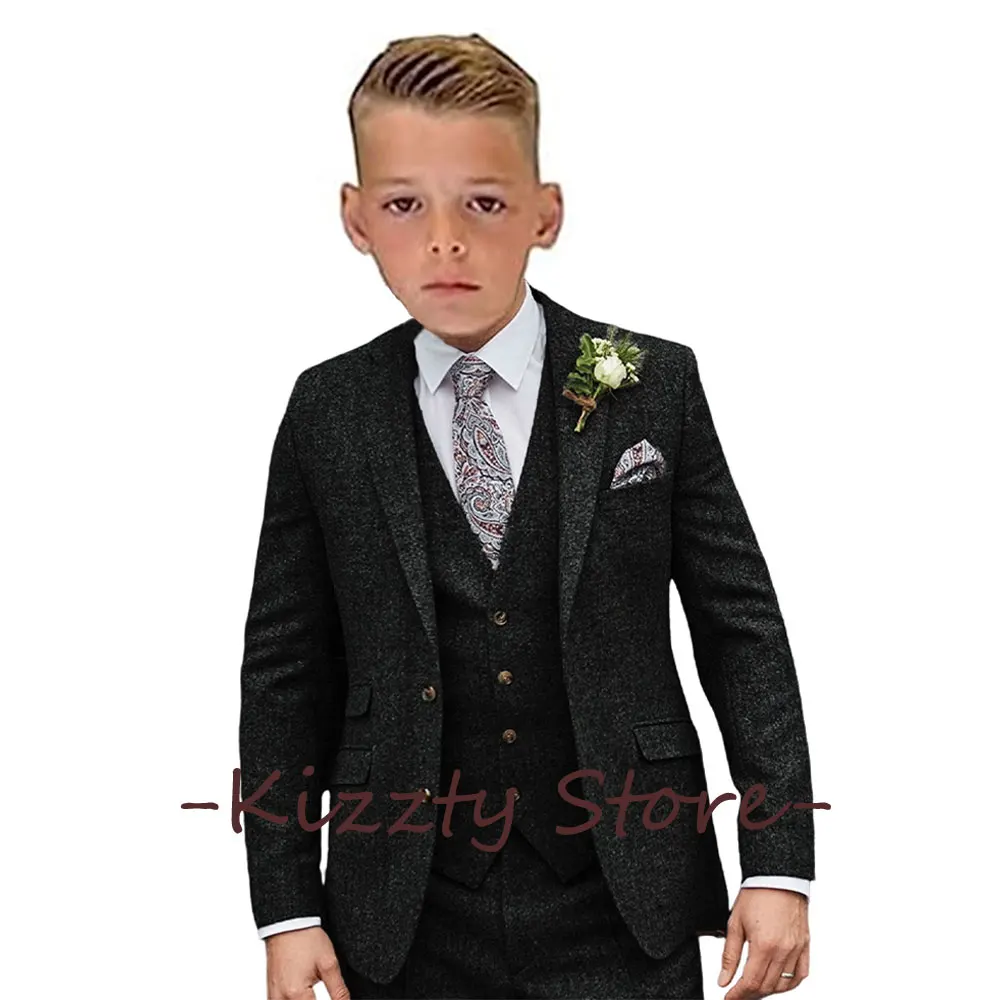 Winter Full Boy's Suit for Wedding Page Boy Suits 2023 Luxury Warm Black Formal Tuxedo 3 Piece Wool Blend Jacket Vest Pants
Winter Full Boy's Suit for Wedding Page Boy Suits 2023 Luxury Warm Black Formal Tuxedo 3 Piece Wool Blend Jacket Vest Pants