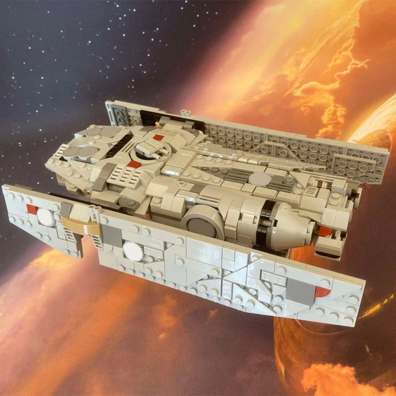 641pcs Moc-75375 Star Battle Fondor Haulcraft Falcon Spacecraft Building Blocks Creative Assembly Bricks Toys Kid Christmas Gift
641pcs Moc-75375 Star Battle Fondor Haulcraft Falcon Spacecraft Building Blocks Creative Assembly Bricks Toys Kid Christmas Gift