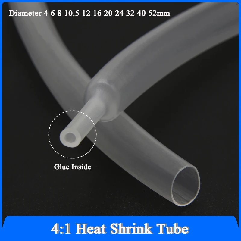 1~50M 4:1 Clear Heat Shrink Tube With Glue Dia 4 6 8 12 16 20 24 32 40 52mm Adhesive Lined Wrap Dual Wall Tubing Wire Protector
1~50M 4:1 Clear Heat Shrink Tube With Glue Dia 4 6 8 12 16 20 24 32 40 52mm Adhesive Lined Wrap Dual Wall Tubing Wire Protector