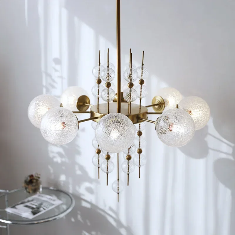 Modern American Glass Ball Pendant Light for Living Rooms Bedroom Kitchen Island Indoor Glossy and Fashionable Luster Chandelier
Modern American Glass Ball Pendant Light for Living Rooms Bedroom Kitchen Island Indoor Glossy and Fashionable Luster Chandelier