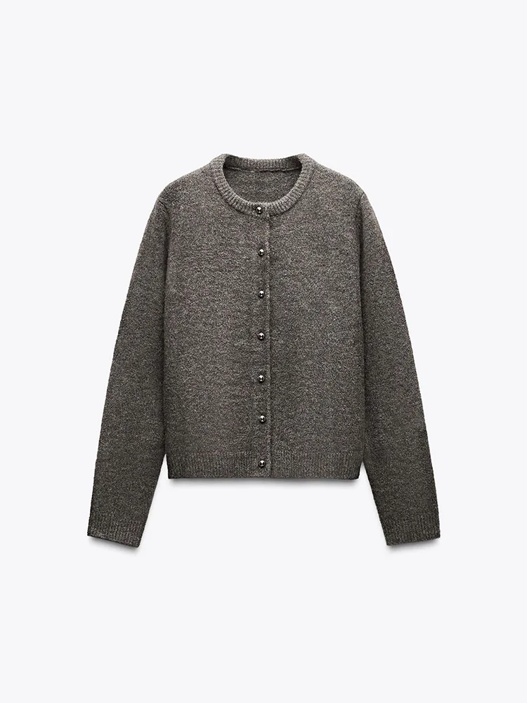 Winter New Arrival Women's Knitted Jaet round Ne Long Sve Metal Button Decorated Casual Sle ort Length Open Cardigan
Winter New Arrival Women's Knitted Jaet round Ne Long Sve Metal Button Decorated Casual Sle ort Length Open Cardigan