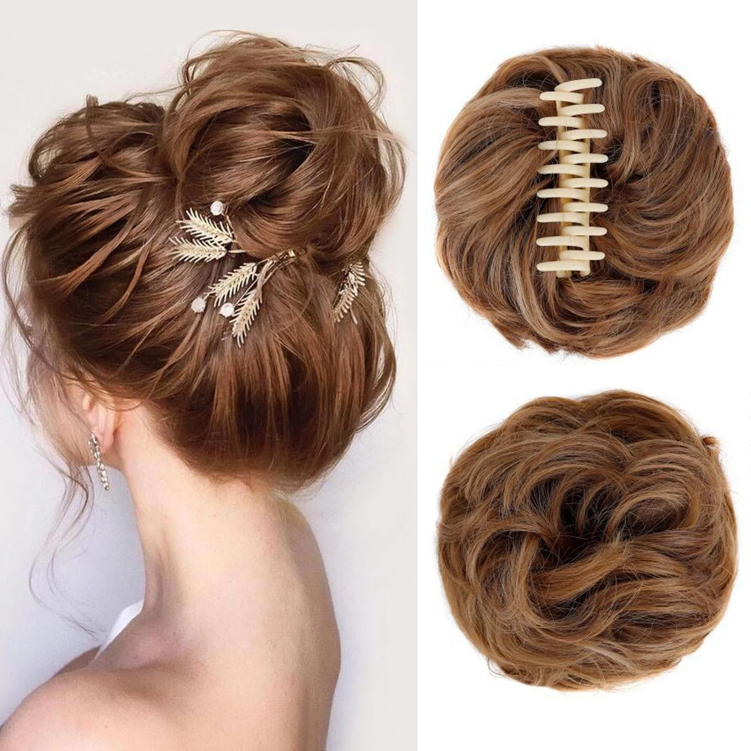 Claw Clip Wavy Curly Hair Bun Clip in Claw Messy Bun Hair Piece Ponytail Hairpieces Synthetic Chignon Updo Hairpieces for Women
Claw Clip Wavy Curly Hair Bun Clip in Claw Messy Bun Hair Piece Ponytail Hairpieces Synthetic Chignon Updo Hairpieces for Women