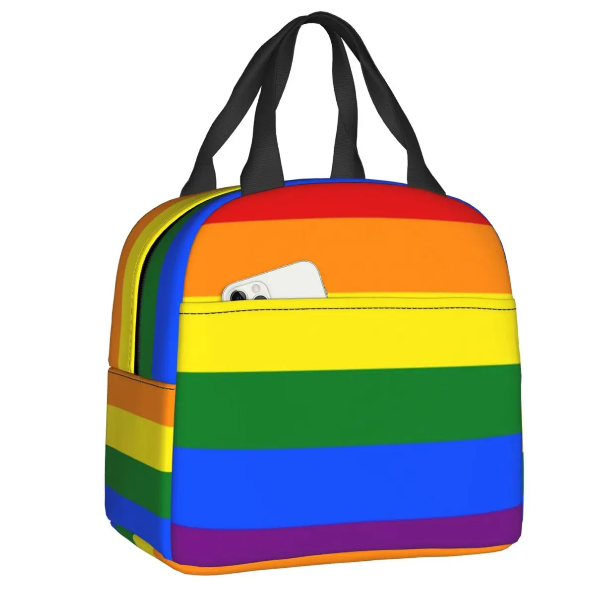 Custom Gay Pride Flag Lunch Bag Women Cooler Thermal Insulated Lunch Box for Student School
Custom Gay Pride Flag Lunch Bag Women Cooler Thermal Insulated Lunch Box for Student School