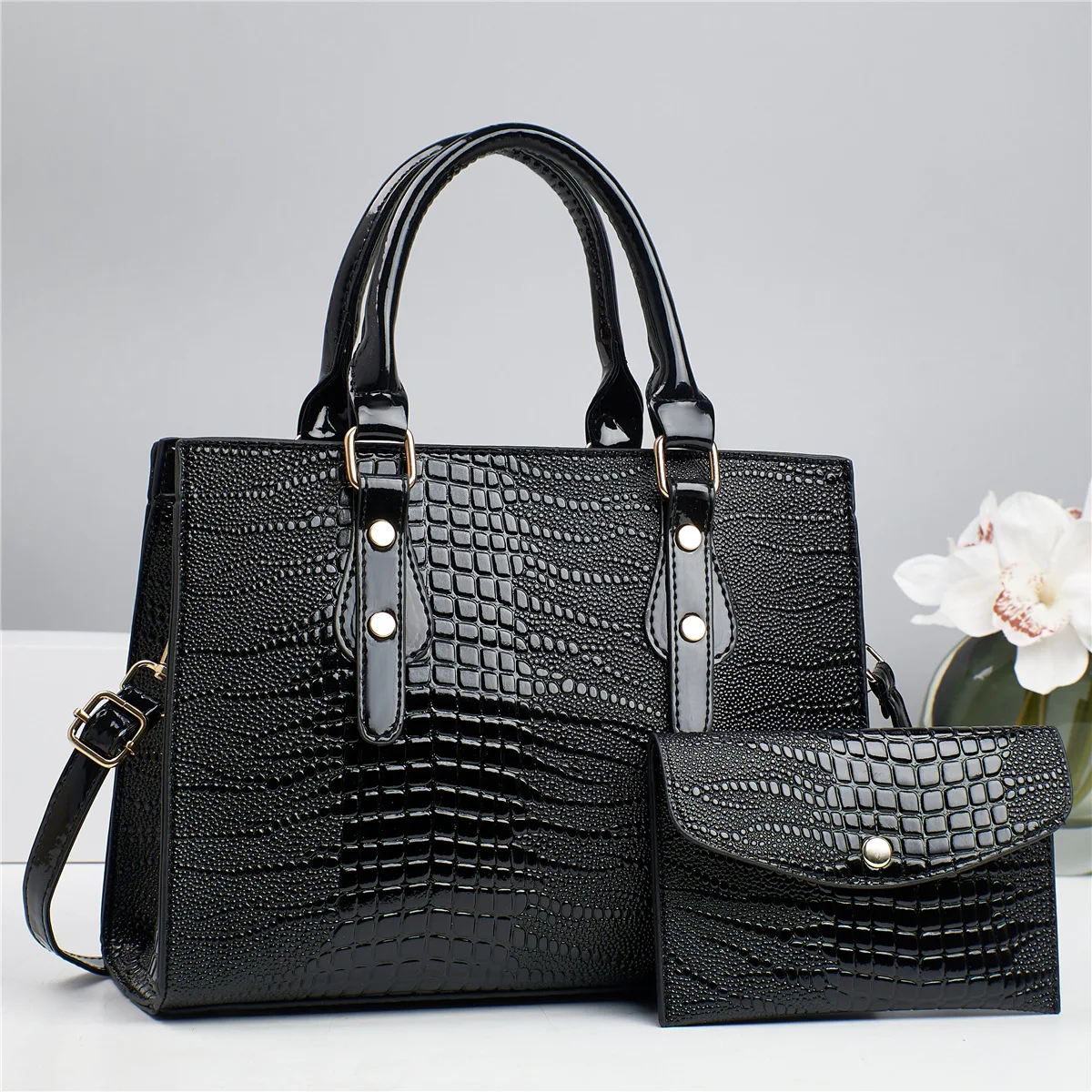 2pcs/set Women's Bags Large Capacity Tote Handbag PU Leather Female Clutch Purse Shopping Working Office Commuting Shoulder Bags
2pcs/set Women's Bags Large Capacity Tote Handbag PU Leather Female Clutch Purse Shopping Working Office Commuting Shoulder Bags