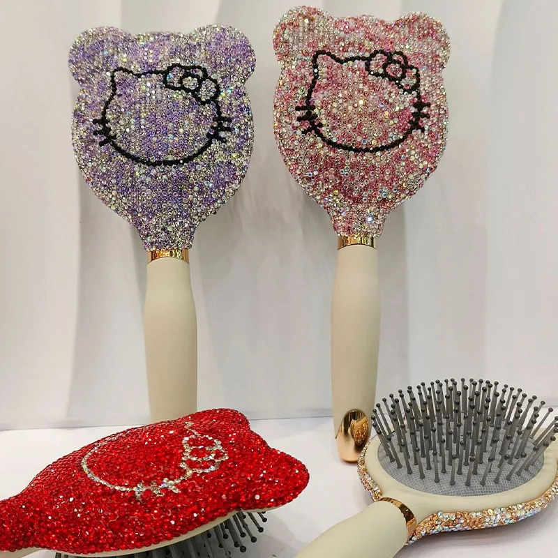 Cute Sparkly Hello Kitty Diamond-Encrusted Airbag Comb Girls Sweet Princessstyle Portable Fluffy Air Cushion Massage Curls Tools
Cute Sparkly Hello Kitty Diamond-Encrusted Airbag Comb Girls Sweet Princessstyle Portable Fluffy Air Cushion Massage Curls Tools