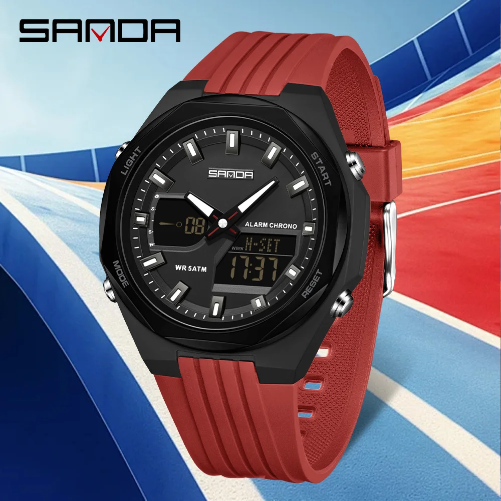 Новые спортивные электронные часы SANDA для студентов, многофункциональные, водонепроницаемые, с таймером обратного отсчета и ночным светом, мужские электронные часы
Новые спортивные электронные часы SANDA для студентов, многофункциональные, водонепроницаемые, с таймером обратного отсчета и ночным светом, мужские электронные часы