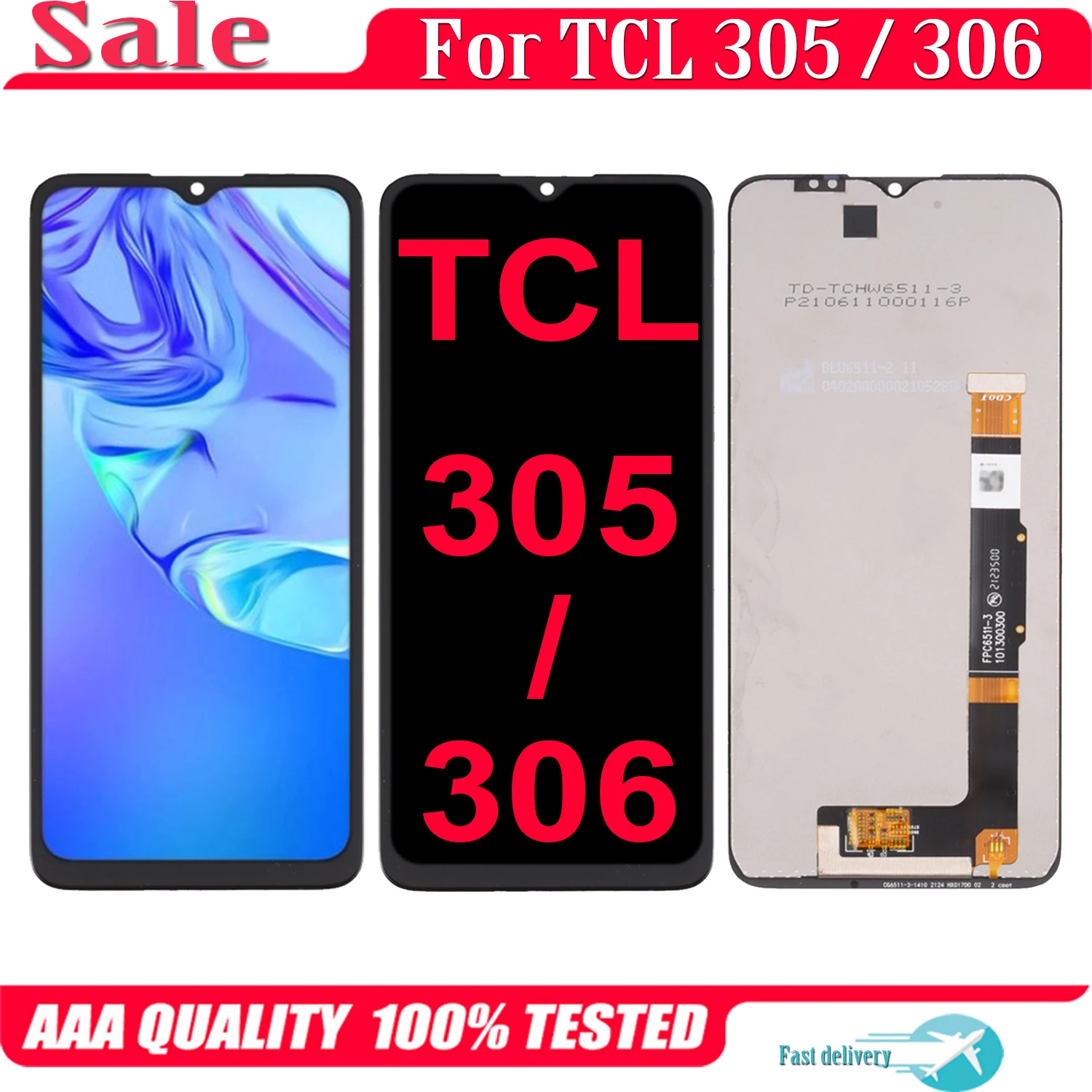 ЖК-дисплей с сенсорным экраном дигитайзер для TCL 305 306 6102D X668 6102H 5164A
ЖК-дисплей с сенсорным экраном дигитайзер для TCL 305 306 6102D X668 6102H 5164A