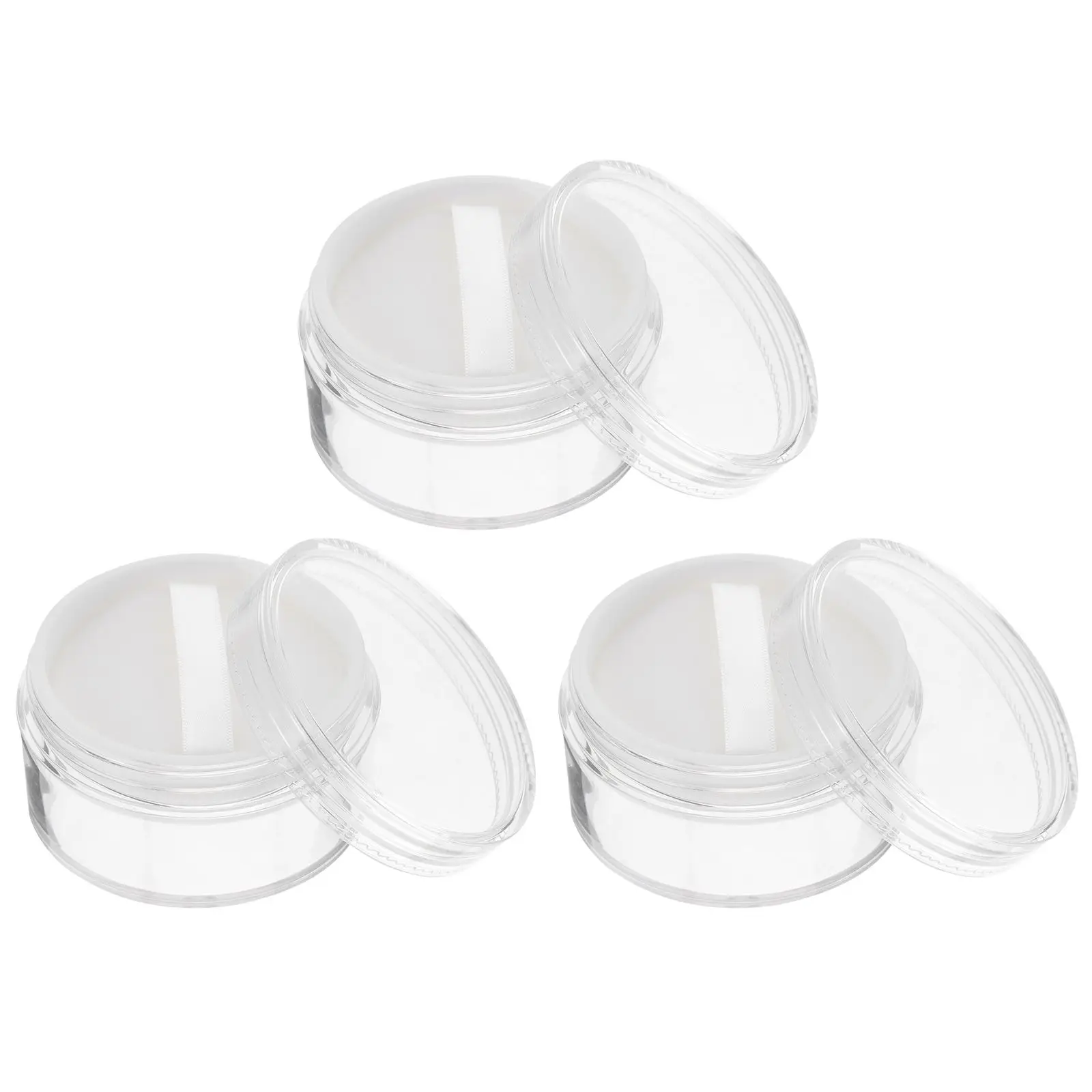 Loose Powder 3 Pcs Portable White Makeup Container Non Spill Powder Case Design Lightweight Travel Size
Loose Powder 3 Pcs Portable White Makeup Container Non Spill Powder Case Design Lightweight Travel Size