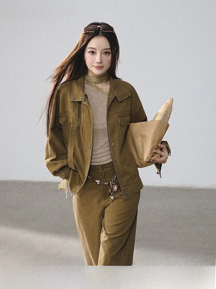 Lulusmiracle Vintage Cotton Jacket And Jeans Set Autumn Afterglow Series Long Sleeve Flip Collar Girls Fashion Autumn Spring Set
Lulusmiracle Vintage Cotton Jacket And Jeans Set Autumn Afterglow Series Long Sleeve Flip Collar Girls Fashion Autumn Spring Set