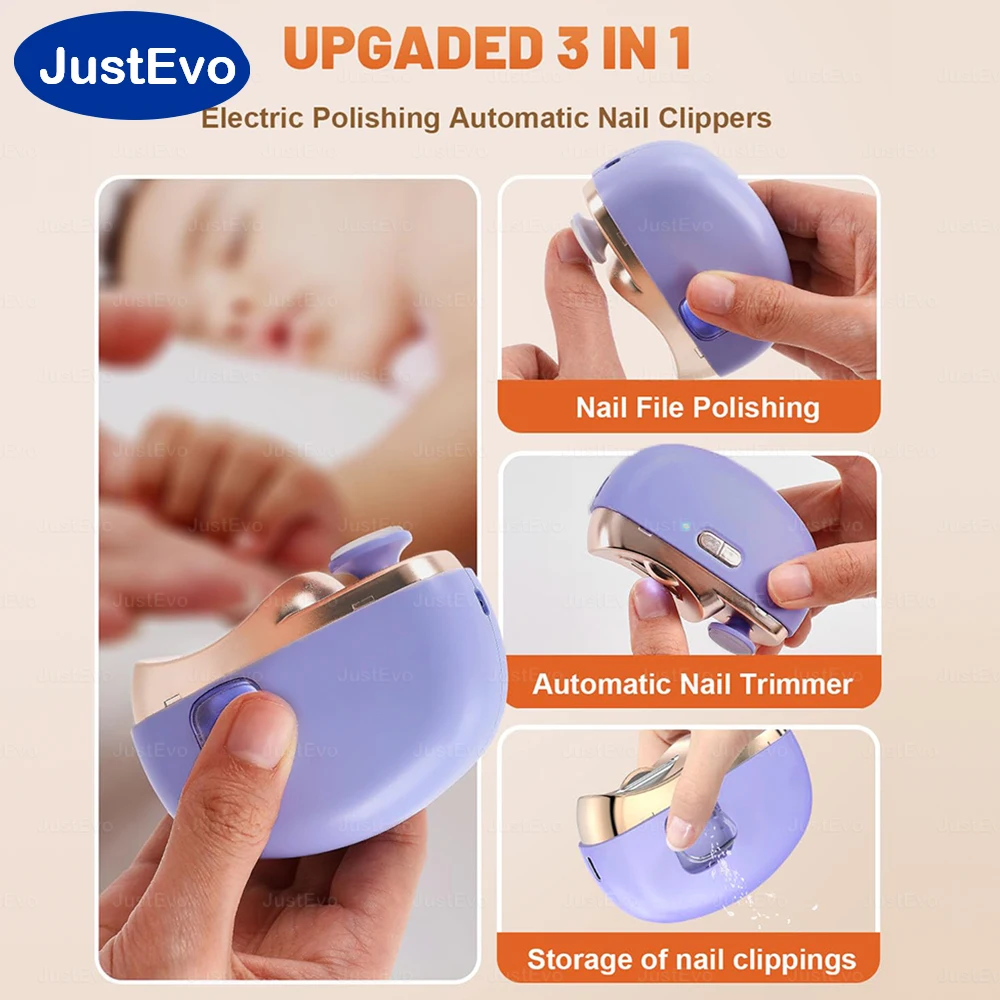 JustEvo Electric Baby Nail Trimmer 3-in-1 Automatic Nail Clipper with LED Light 2-Speed Low Noise Infant Nail File Polisher with Debris Storage Rechargeable
JustEvo Electric Baby Nail Trimmer 3-in-1 Automatic Nail Clipper with LED Light 2-Speed Low Noise Infant Nail File Polisher with Debris Storage Rechargeable