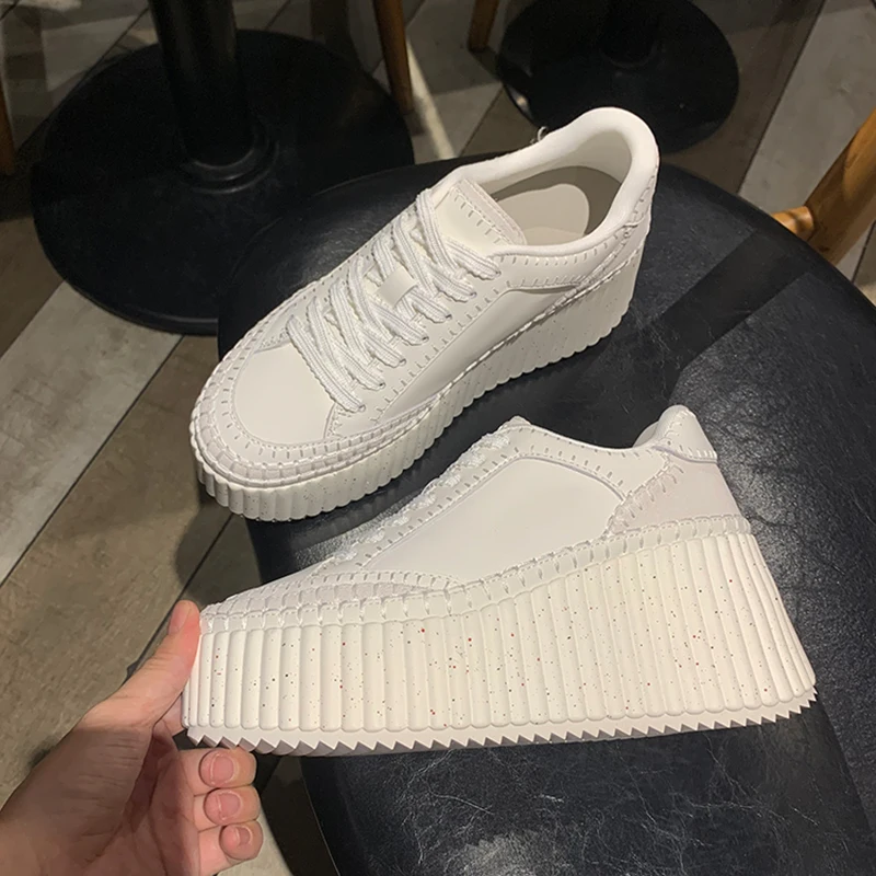 8CM New Women's Biscuit Shoes Lace-up Comfortable Shoes Fashion Outdoor Multifunctional Sports Shoes, Toe Layer Cowhide Shoes
8CM New Women's Biscuit Shoes Lace-up Comfortable Shoes Fashion Outdoor Multifunctional Sports Shoes, Toe Layer Cowhide Shoes