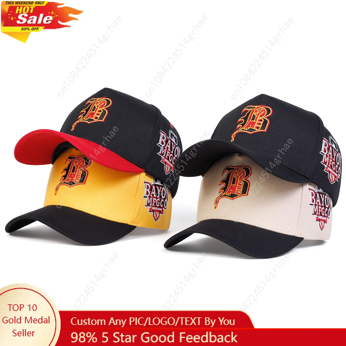 Unisex Gothic Letter B Embroidery Side BAYON MFGCO Baseball Caps Spring and Autumn Outdoor Adjustable Casual Hats Sunscreen Hat
Unisex Gothic Letter B Embroidery Side BAYON MFGCO Baseball Caps Spring and Autumn Outdoor Adjustable Casual Hats Sunscreen Hat