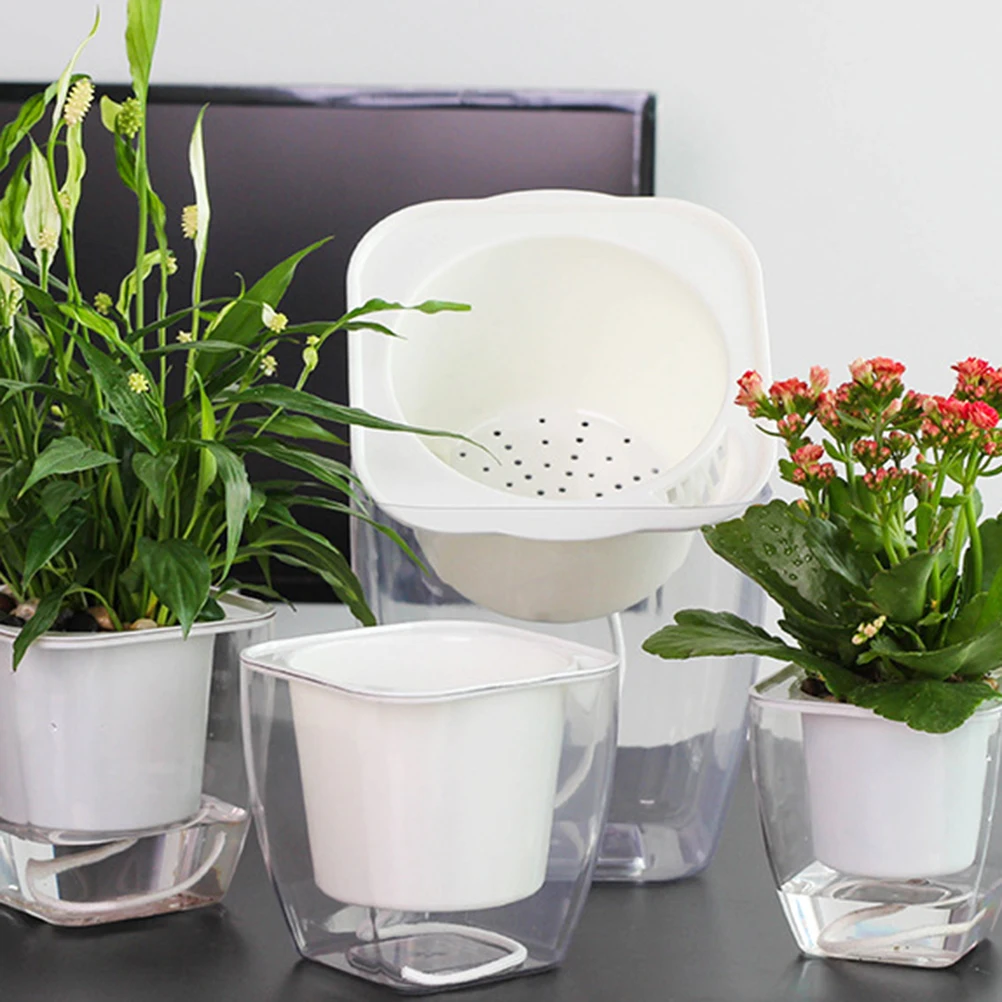 Fully Transparent Flower Pot Self Planter Indoor Herb Plant Plastic Lightweight Durable Automatic Irrigation System For
Fully Transparent Flower Pot Self Planter Indoor Herb Plant Plastic Lightweight Durable Automatic Irrigation System For