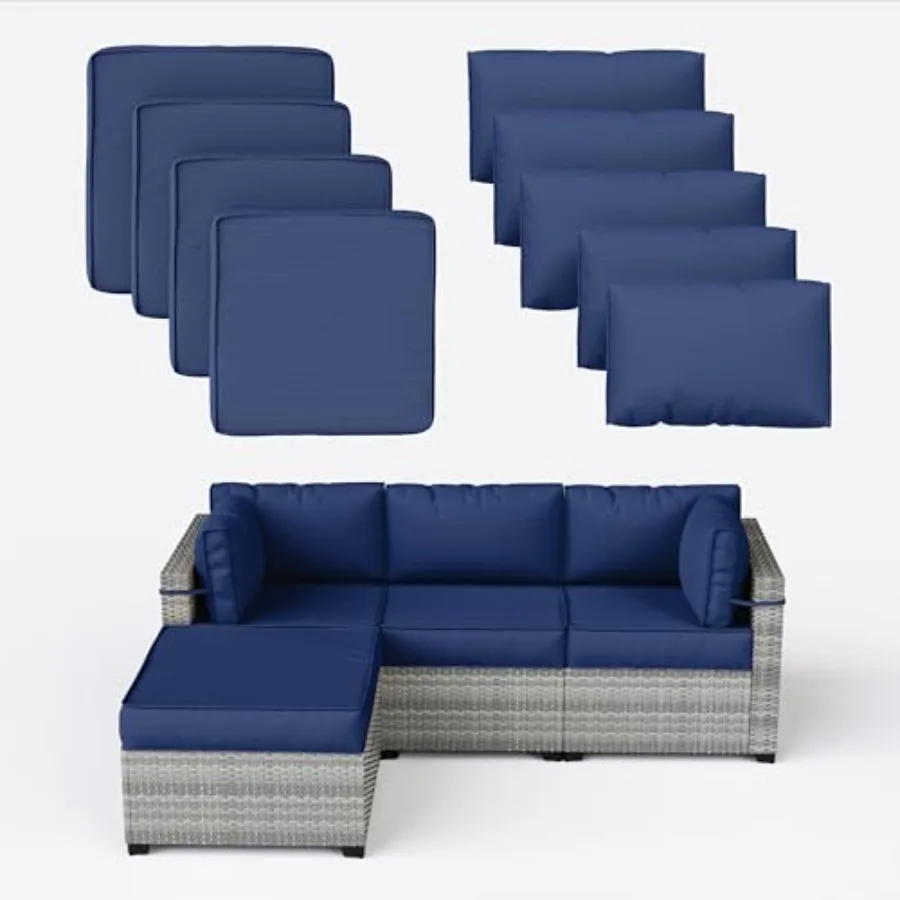 9 Pcs Outdoor Patio Cushions Covers Replacement Waterproof with Zipper for 5 Pcs Patio Furniture Set Covers Only
9 Pcs Outdoor Patio Cushions Covers Replacement Waterproof with Zipper for 5 Pcs Patio Furniture Set Covers Only