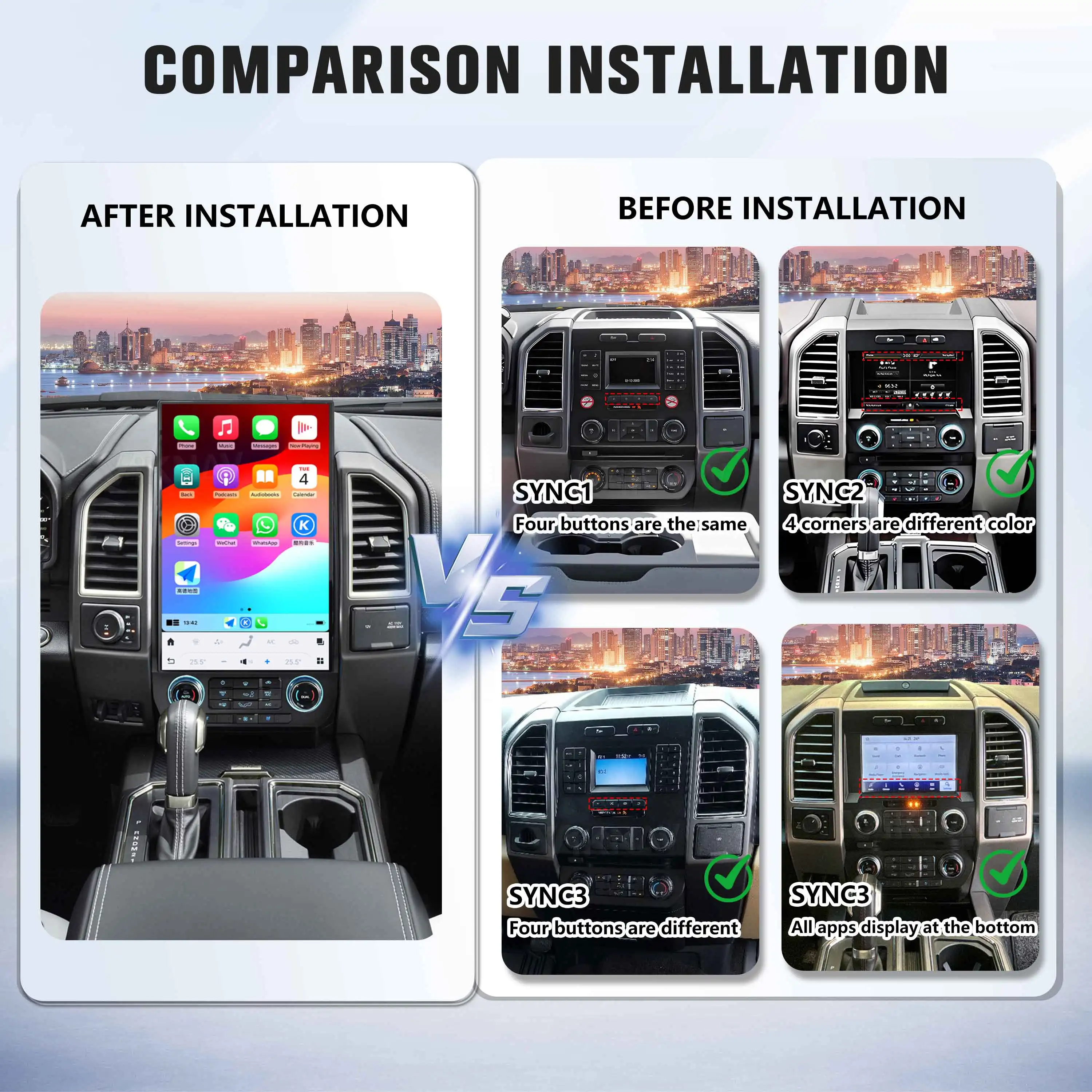 Автомагнитола Android 13 для Ford F150 F250 F350 F450 2015-2022 годов выпуска, 14,5-дюймовый мультимедийный плеер, стереосистема, GPS-навигация, головное устройство, аудиосистема
Автомагнитола Android 13 для Ford F150 F250 F350 F450 2015-2022 годов выпуска, 14,5-дюймовый мультимедийный плеер, стереосистема, GPS-навигация, головное устройство, аудиосистема