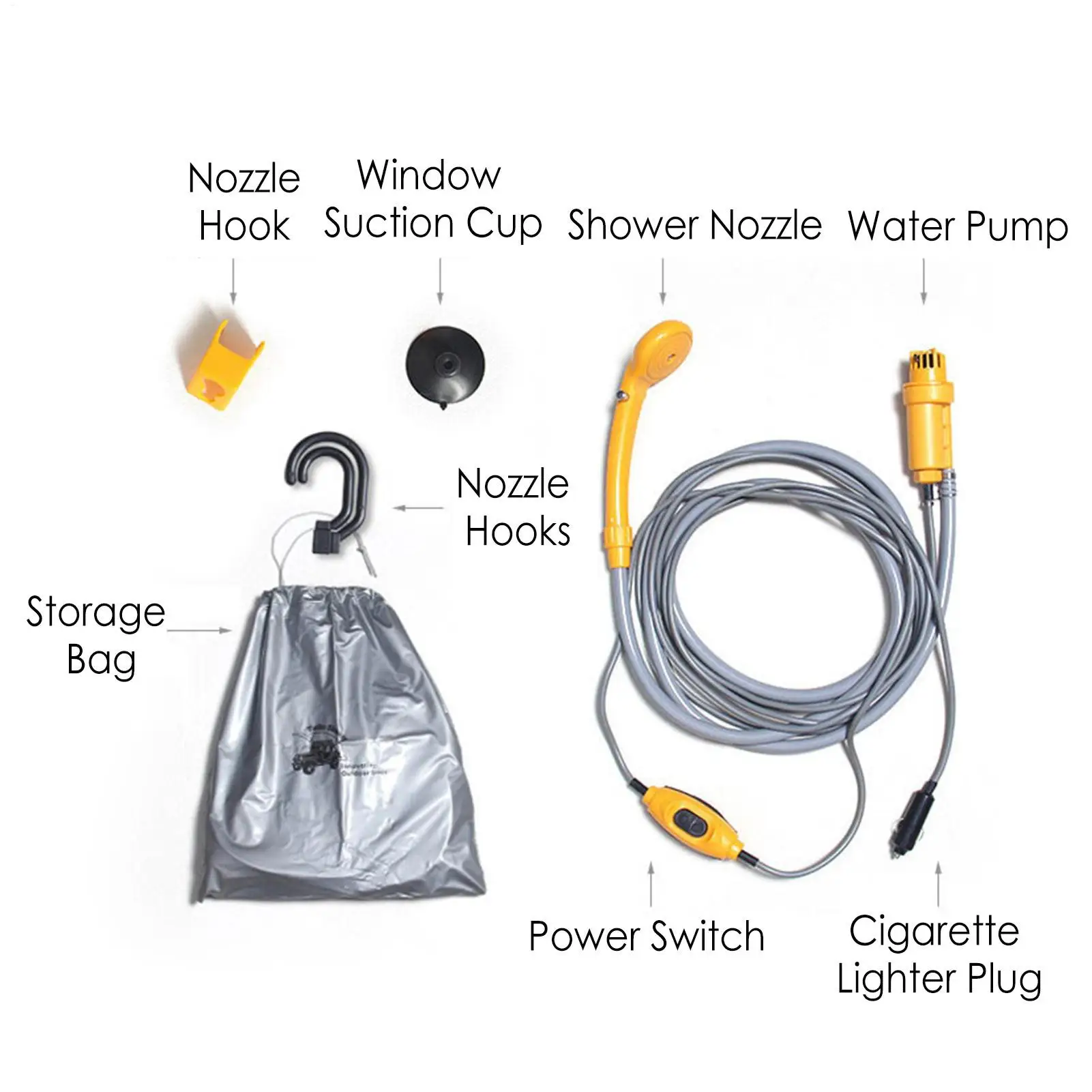 Camping Shower 12 Volt Electric Portable Multifunctional Outdoor Car Wash Kit For Motorcycle RV Car Wash Hiking Beach Travel
Camping Shower 12 Volt Electric Portable Multifunctional Outdoor Car Wash Kit For Motorcycle RV Car Wash Hiking Beach Travel