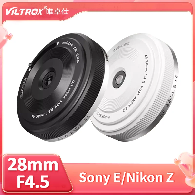 VILTROX 28mm F4.5 Full Frame Pancake Auto Focus AF Humanities Lens for Sony E Nikon Z A7C ZVE10 Z6 Z7 z9 ZFC ZVE10II A6400 A6600
VILTROX 28mm F4.5 Full Frame Pancake Auto Focus AF Humanities Lens for Sony E Nikon Z A7C ZVE10 Z6 Z7 z9 ZFC ZVE10II A6400 A6600