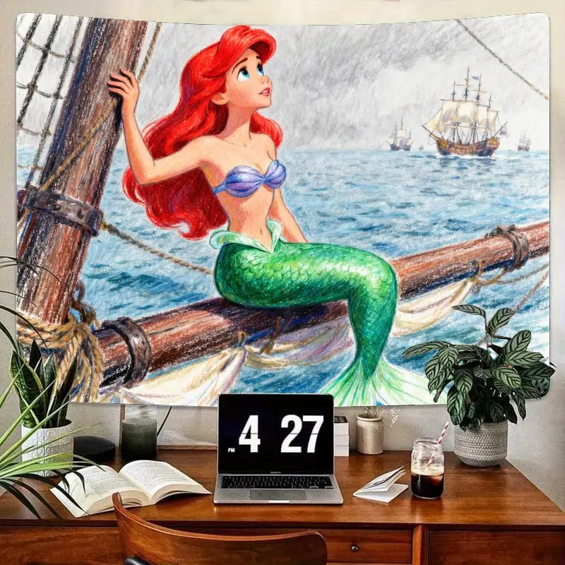 1 шт., принцесса Диснея, Ариэль, Русалочка, фэнтезийный океанский гобелен, современный полиэстер, настенное искусство для девочек, декор для спальни, общежития, милый подарок
1 шт., принцесса Диснея, Ариэль, Русалочка, фэнтезийный океанский гобелен, современный полиэстер, настенное искусство для девочек, декор для спальни, общежития, милый подарок