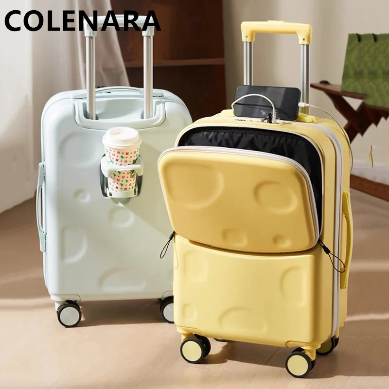 COLENARA Front Opening Luggage Compartment Women's Wide Pull Rod Suitcase 20 Inch Boarding Case Large Capacity Password Box
COLENARA Front Opening Luggage Compartment Women's Wide Pull Rod Suitcase 20 Inch Boarding Case Large Capacity Password Box