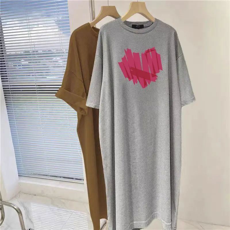 Women Summer T-shirt Dress Casual Loose Long Tops Femal Printed Chic Fashion Over Knee Tunics Short Sleeve O-neck Pullovers
Women Summer T-shirt Dress Casual Loose Long Tops Femal Printed Chic Fashion Over Knee Tunics Short Sleeve O-neck Pullovers