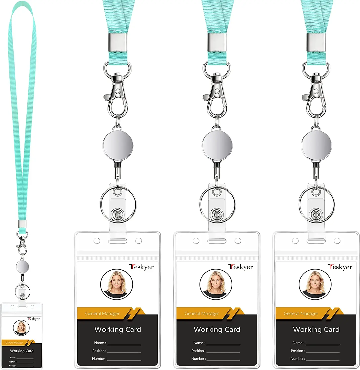 retractable lanyard with transparent badge clip, super thick plastic ID card bag, waterproof resealable zipper key chain mobile
retractable lanyard with transparent badge clip, super thick plastic ID card bag, waterproof resealable zipper key chain mobile