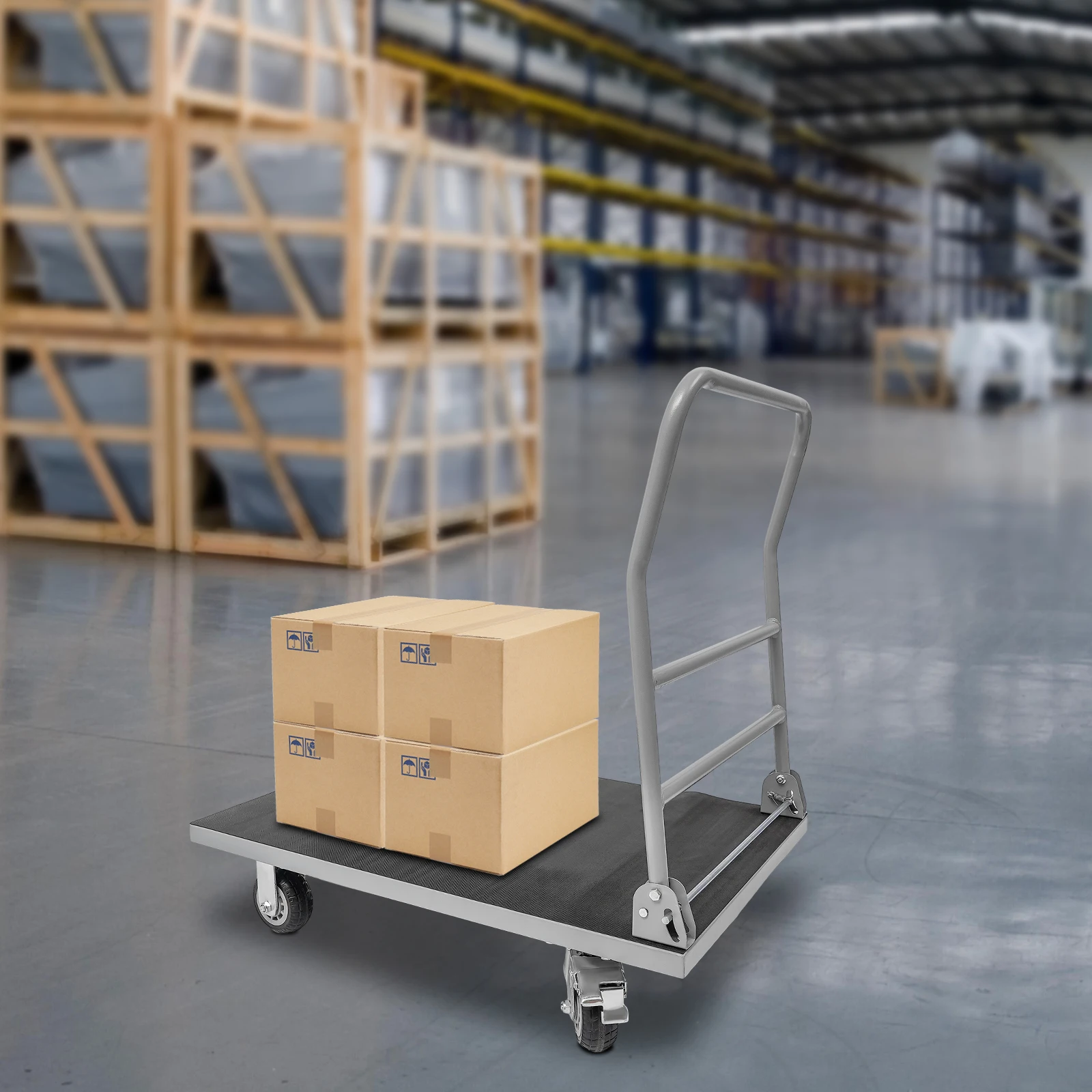 Movable Platform Truck Cart 2200lbs Capacity Hand Push Cart Heavy Duty Moving Platform Trucks Hand Cart for Warehouse, Garage
Movable Platform Truck Cart 2200lbs Capacity Hand Push Cart Heavy Duty Moving Platform Trucks Hand Cart for Warehouse, Garage