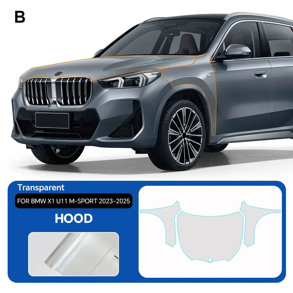 For BMW X1 U11 M Sport 2023 2024 2025 TPU Pre-cut PPF Scratch-resistant Front Bumper Hood Engine Transparent Protective Film
For BMW X1 U11 M Sport 2023 2024 2025 TPU Pre-cut PPF Scratch-resistant Front Bumper Hood Engine Transparent Protective Film